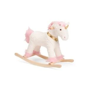 Plush Unicorn Rocker - White and Pink